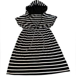 Old Navy Women Swimsuit Small Blue Striped Beach Pool Board Swim Cover Up